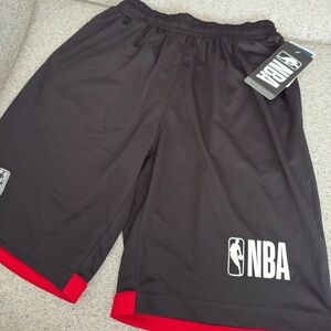 NBA Black and Red Athletic Shorts